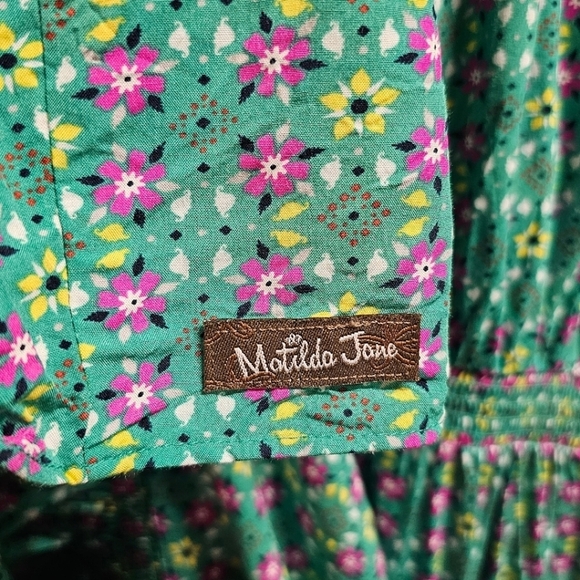 Matilda Jane Age Of Aquarius Floral Long Sleeve Peasant Dress Large Cottagecore - Picture 9 of 10